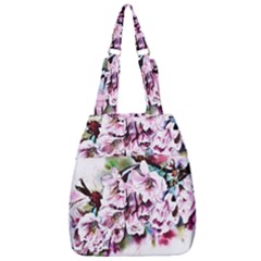 Watercolour-cherry-blossoms Center Zip Backpack