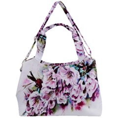 Watercolour-cherry-blossoms Double Compartment Shoulder Bag by Jancukart