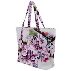 Watercolour-cherry-blossoms Zip Up Canvas Bag by Jancukart