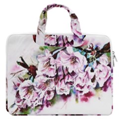 Watercolour-cherry-blossoms Macbook Pro 16  Double Pocket Laptop Bag 