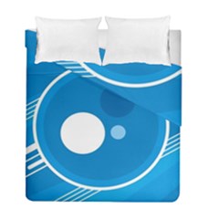 Background-blue-modern-creative Duvet Cover Double Side (full/ Double Size) by Jancukart