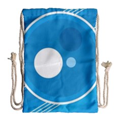 Background-blue-modern-creative Drawstring Bag (large)