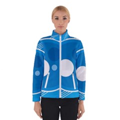 Background-blue-modern-creative Women s Bomber Jacket