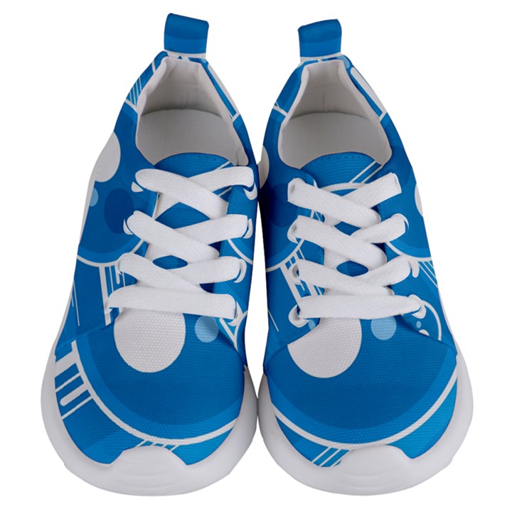 Background-blue-modern-creative Kids  Lightweight Sports Shoes