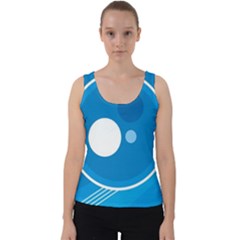 Background-blue-modern-creative Velvet Tank Top