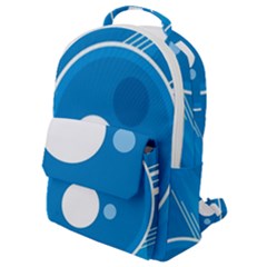 Background-blue-modern-creative Flap Pocket Backpack (small)