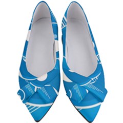 Background-blue-modern-creative Women s Bow Heels