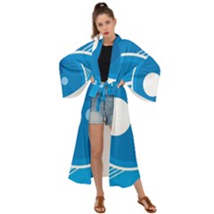 Background-blue-modern-creative Maxi Kimono