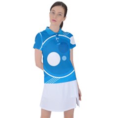 Background-blue-modern-creative Women s Polo Tee