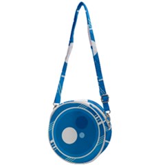 Background-blue-modern-creative Crossbody Circle Bag