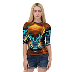 Duck-crazy-duck-abstract Quarter Sleeve Raglan Tee