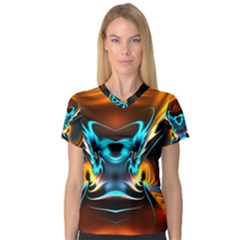 Duck-crazy-duck-abstract V-neck Sport Mesh Tee