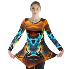 Duck-crazy-duck-abstract Long Sleeve Tunic 