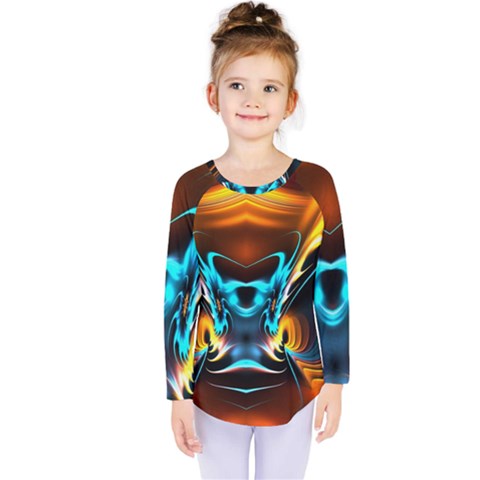 Duck-crazy-duck-abstract Kids  Long Sleeve Tee by Jancukart