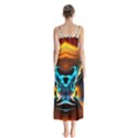 Duck-crazy-duck-abstract Button Up Chiffon Maxi Dress View2