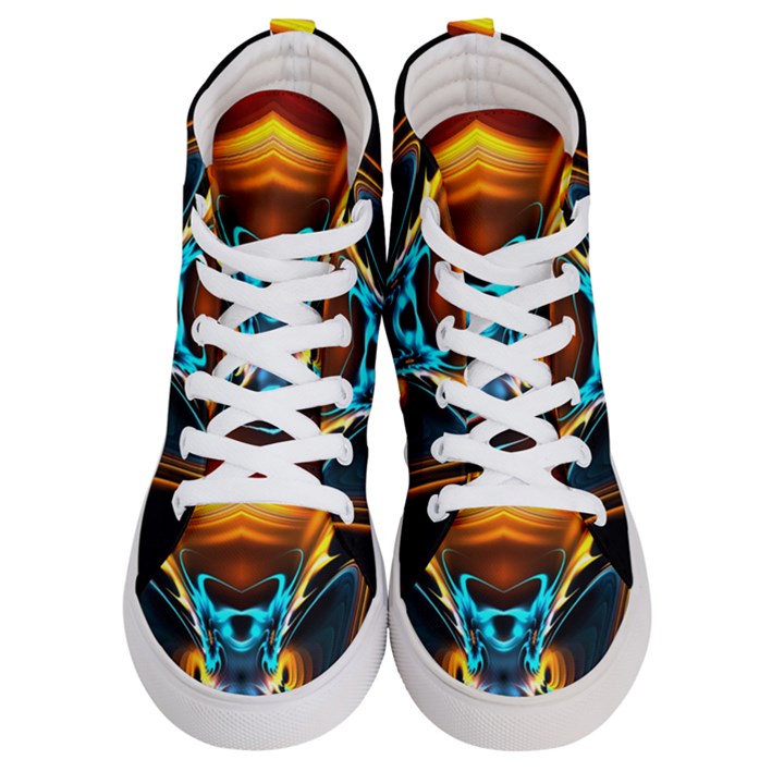 Duck-crazy-duck-abstract Men s Hi-Top Skate Sneakers