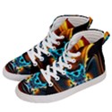 Duck-crazy-duck-abstract Men s Hi-Top Skate Sneakers View2