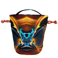 Duck-crazy-duck-abstract Drawstring Bucket Bag by Jancukart