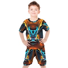 Duck-crazy-duck-abstract Kids  Tee And Shorts Set