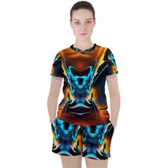 Duck-crazy-duck-abstract Women s Tee And Shorts Set