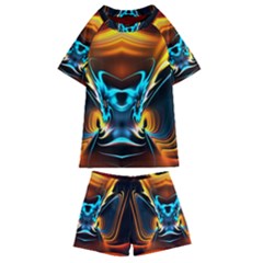 Duck-crazy-duck-abstract Kids  Swim Tee And Shorts Set