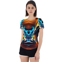 Duck-crazy-duck-abstract Back Cut Out Sport Tee