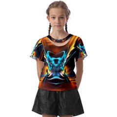 Duck-crazy-duck-abstract Kids  Front Cut Tee by Jancukart