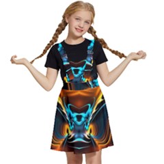 Duck-crazy-duck-abstract Kids  Apron Dress