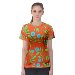 Background-texture-seamless-flowers Women s Sport Mesh Tee