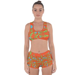 Background-texture-seamless-flowers Racerback Boyleg Bikini Set