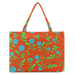 Background-texture-seamless-flowers Zipper Medium Tote Bag