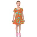 Background-texture-seamless-flowers Kids  Short Sleeve Velvet Dress View1