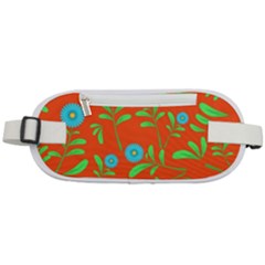 Background-texture-seamless-flowers Rounded Waist Pouch