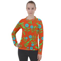 Background-texture-seamless-flowers Women s Pique Long Sleeve Tee