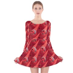 Sculpture-art-traffic-cones-plastic Long Sleeve Velvet Skater Dress