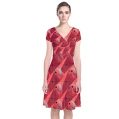 Sculpture-art-traffic-cones-plastic Short Sleeve Front Wrap Dress