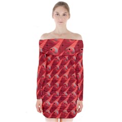 Sculpture-art-traffic-cones-plastic Long Sleeve Off Shoulder Dress