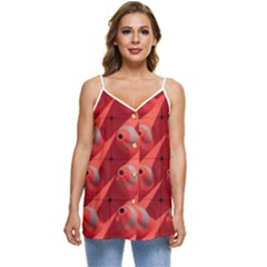 Sculpture-art-traffic-cones-plastic Casual Spaghetti Strap Chiffon Top