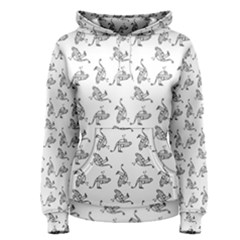 Robot Dog Drawing Motif Pattern Women s Pullover Hoodie