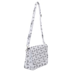 Robot Dog Drawing Motif Pattern Shoulder Bag With Back Zipper by dflcprintsclothing