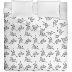 Robot Dog Drawing Motif Pattern Duvet Cover Double Side (king Size) by dflcprintsclothing