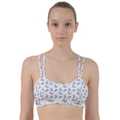 Robot Dog Drawing Motif Pattern Line Them Up Sports Bra by dflcprintsclothing