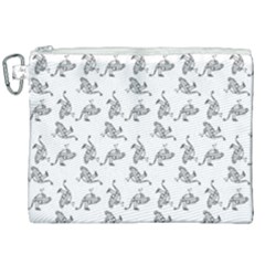 Robot Dog Drawing Motif Pattern Canvas Cosmetic Bag (xxl) by dflcprintsclothing