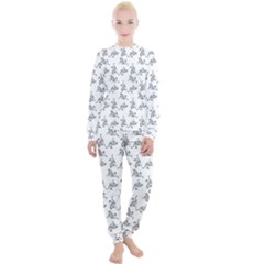 Robot Dog Drawing Motif Pattern Women s Lounge Set by dflcprintsclothing