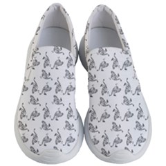 Robot Dog Drawing Motif Pattern Women s Lightweight Slip Ons by dflcprintsclothing