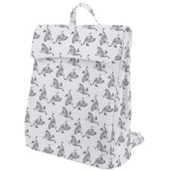 Robot Dog Drawing Motif Pattern Flap Top Backpack by dflcprintsclothing