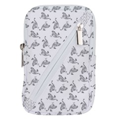 Robot Dog Drawing Motif Pattern Belt Pouch Bag (large) by dflcprintsclothing