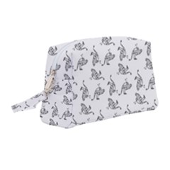 Robot Dog Drawing Motif Pattern Wristlet Pouch Bag (medium) by dflcprintsclothing