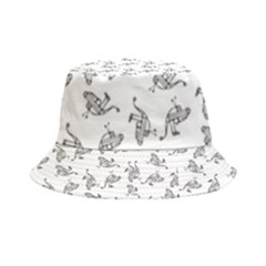 Robot Dog Drawing Motif Pattern Inside Out Bucket Hat by dflcprintsclothing