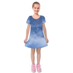 Sky Wishes  Kids  Short Sleeve Velvet Dress